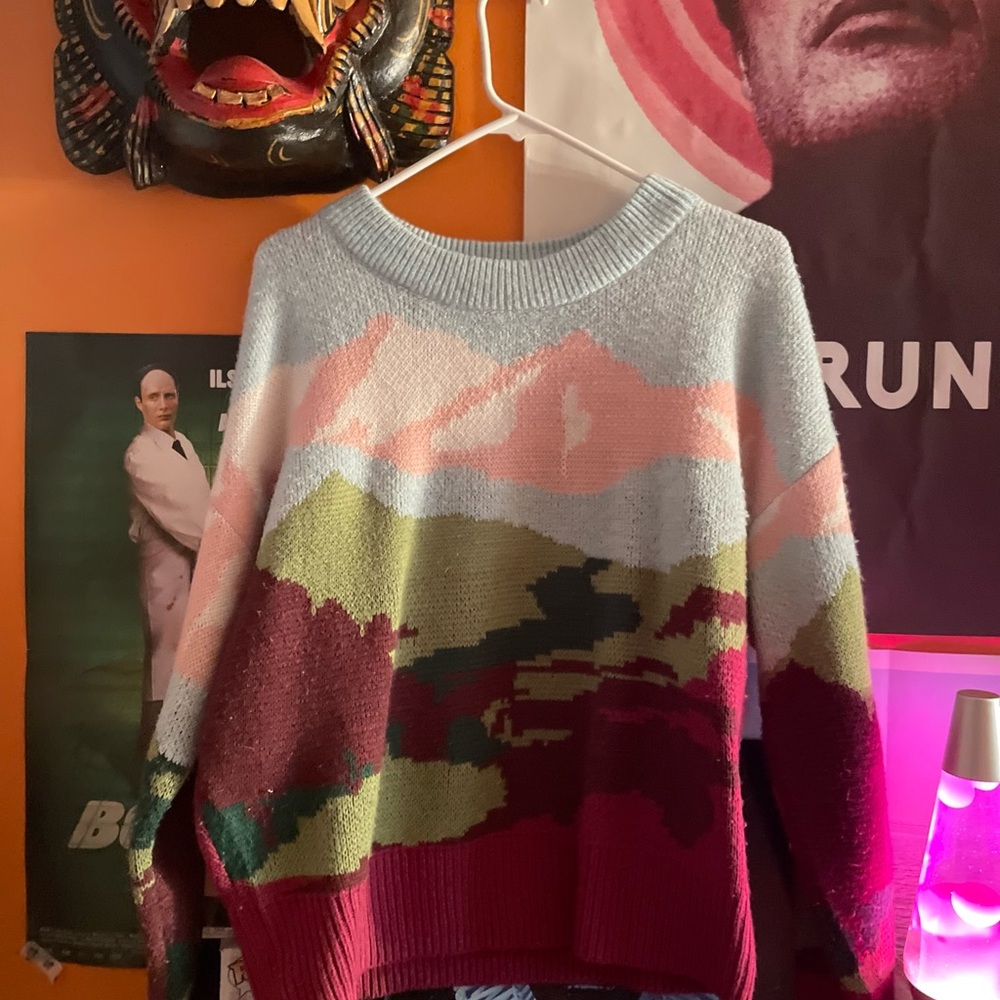 XL Wild Fable LandScape Knit Sweater.